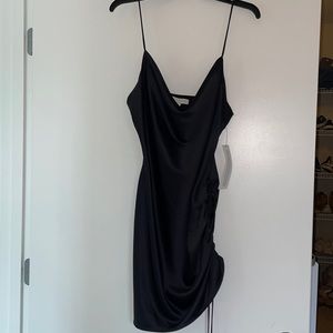 Topshop Black Mini Slip Dress